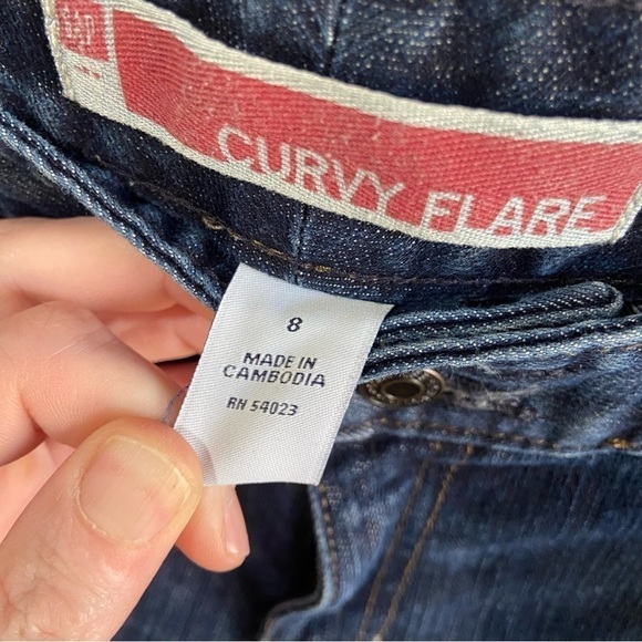 Vintage Gap Flare Jeans Curvy Size 8 - Picture 8 of 9